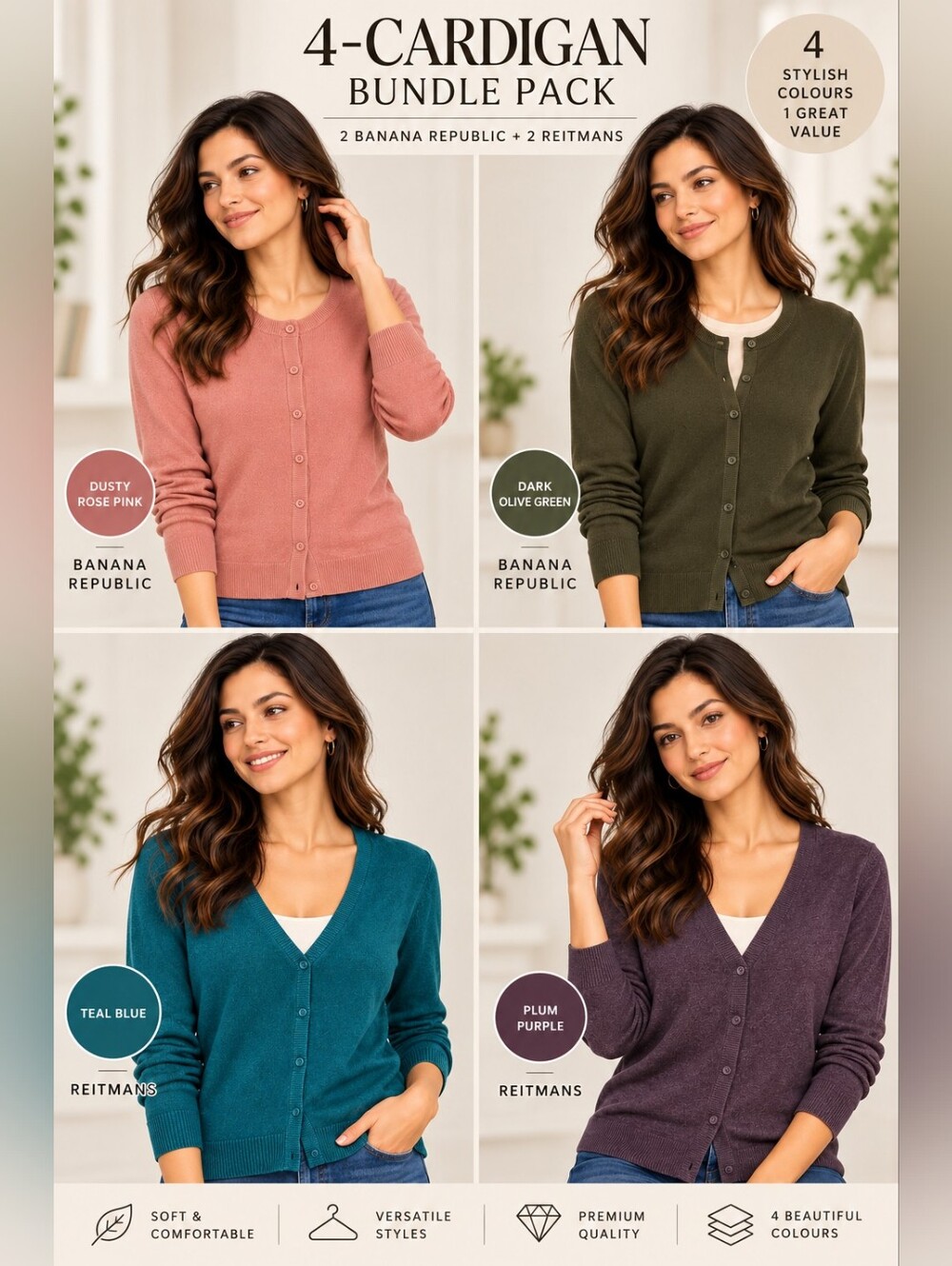 Women's Multi-Color Sweater Collection